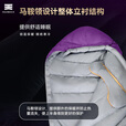 天石驯鹿新款羽绒睡袋成人可拼接加厚户外登山露营保暖家用羽绒被 冰焰橙400右开