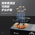 嘻由双用防爆卡式炉猛火户外便携式露营炊具2025新款卡磁炉燃气炉家用 【七头双用炉】+新4件套锅+2气 岩黑【七星猛火炉】