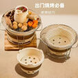 元族冬天围炉煮茶炭火炉套装器具全套茶壶户外可烤肉室内家用烧烤庭院 中号炭炉【陶瓷隔片】