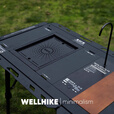 WELLHIKE户外SWS云驰五单元IGT大师桌多功能折叠铝合金高低可调桌子黑化风 SWS半单元IGT蜘蛛炉板 2.0