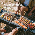 挪客墨烟多功能立式烧烤炉家用烧烤架户外便携碳烤烤串烤肉炉子 黑色/基础款