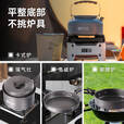 探险者（TAN XIAN ZHE）户外炉具野炊锅具全套露营炉具户外烧水壶卡式炉锅具三件套 4-7人套锅组合【全套折叠收纳】