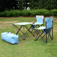 纵贯线户外折叠桌椅套装组合便携式烧烤露营餐桌野外野营野餐休闲ST-09 四件套休闲桌椅