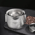 Ti artisan钛工匠纯钛旅行茶具套装户外露营便携泡茶器双层防烫钛茶具 一壶二杯泡茶器新款（冰花款）