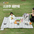 蒲恋野餐垫户外坐垫防水可折叠春游沙滩地垫野餐布野餐地垫加厚防潮垫 民族风蓝白色【特厚铝膜款高颜值波西米亚风】 【围坐3/5人】140*180CM升级包边款