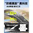 探险者帐篷户外便携式折叠露营装备全自动帐篷加厚防晒野营过夜防雨 3-4人黑胶防晒帐篷+自动充气床+双垫