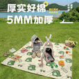 JEEP声波户外野餐垫防水防潮垫郊游帐篷垫子折叠露营帐篷垫地垫加厚 【清爽出行】牛油果200*200cm