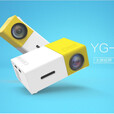 新款YG300投影仪迷你微型儿童娱乐便携家用LED手机有线投影机320P YG300黄白欧规