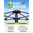 探险者帐篷户外便携式折叠露营装备全自动帐篷加厚防晒野营过夜防雨 3-4人黑胶防晒帐篷+自动充气床+双垫