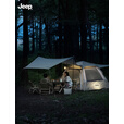JEEP帐篷户外露营防雨过夜3人-4人便携式折叠露营帐篷全自动加厚防晒 加大黑胶款【两门两窗】【防潮垫】