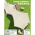 探险者帐篷户外露营便携天幕帐篷速开加厚黑胶防雨防晒全遮光野营装备 黑胶六面落地6-8人【帐篷+天幕】