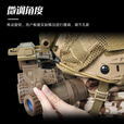 BOOIU仿真GPNVG18M四目夜视仪模型无功能户外真人COS战术头盔配件装备 沙色尼龙翻斗车+四目夜视仪模型