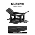 black dog黑狗折叠收纳箱户外露营车载家用整理箱带木板 五面可开50L