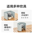 原始人（The Primitive）户外卡式挡风板炉具围挡防风保温板煤气灶防风罩防风圈防风板台 雾雨灰10片装【赠收纳盒】