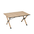 牧高笛（MOBIGARDEN）山涧蛋卷桌 户外露营便携式餐桌轻量可折叠铝合金蛋卷桌 原木色M