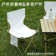 耐博佳户外折叠椅子便携式野餐露营椅小马扎凳子美术生板凳钓鱼野餐椅子 牛津布加厚款【36小椅子米白】