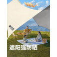 探险者天幕户外露营超大防晒防风防水银胶遮阳棚穹顶沙滩天幕野餐 28㎡奶咖黄银胶天幕（10-16人）