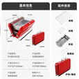 手提式迷你烤炉家用 户外露营烧烤架简约箱式便携木炭烤肉烧烤炉 红色 313*68*230mm