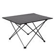 糜鸿（MIEHONE）【磨砂面板】户外折叠桌野餐桌 便携式防泼水易清洁露营蛋卷桌子 黑色[磨砂面板小桌]