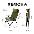 AREFFA户外折叠椅子便携式铝合金露营午休椅野餐躺椅矮脚调档高背海狗椅 【灰色】四档矮脚海狗椅【送头枕+终身质保】