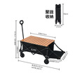 尚烤佳（Suncojia）露营车户外折叠小推车聚拢后开摆摊遛娃快递营地拖车拉车桌板套装