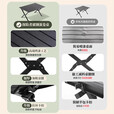 探险者蛋卷桌折叠桌户外桌椅全套便携式野餐桌椅一桌四椅月亮椅露营桌子 【4-8人】150款蛋卷桌磨砂黑 赠手提包