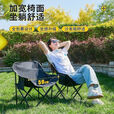 糜岚（MieLanat）一桌四椅户外套装便携式可折叠蛋卷桌露营多功能写生桌椅套装 [ins双人套装]95黑碳钢折叠桌+两