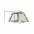 野徒者帐篷户外露营装备全套全自动天幕二合一速开便捷防晒沙滩野营 3-5人加厚防晒帐篷 防蚊纱窗/落地大窗