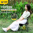 岩合户外折叠椅 小马扎折叠凳子 高铁旅行排队神器 野营露营便携椅子 黑色【中号】-配收纳袋
