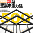 柏潮露营推车折叠小推车能摆摊野餐超大便携越野户外营地拉杆野营车 4寸 耀黑色 升级露营车2025