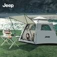JEEP吉普银胶天幕六角帐篷二合一全自动便携速开防晒露营野营遮阳 六角特大号