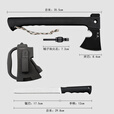 汉道（HX OUTDOORS）野营斧头救援应急户外装备防灾消防斧头防身武器多功能战术斧 野营斧【黑色】