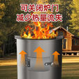 山头林村柴煤两用加厚火炉灶围炉煮茶暖冬+免开炒烧坏围炉煮茶取暖做饭 特厚款25CM大号+便携把手