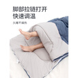 爱梦轩老人睡袋纯棉成人护肩防踢被加宽全棉户外冬季四季家用空调房保暖 【护肩防踢】100*225cm 蓝灰 6.6斤 秋冬