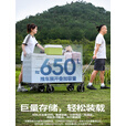 北山狼户外露营车 旅行野餐野营聚拢大容量营地车可推儿童遛娃手推车 海蓝色【推杆款】 650L 有刹车