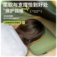 HIKEMAN憨客户外记忆棉枕头护颈睡眠枕慢回弹记忆枕家用露营枕头午睡靠枕 云朵枕-咖色 送收纳袋