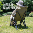 山扉岩松户外折叠椅海狗椅露营椅沙滩椅钓椅便携式露营装备  高背海狗椅 军绿色