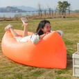 充气沙发音乐节户外必备露营懒人充气沙发自动空气床便携坐垫躺椅 大号橙色【含收纳袋】