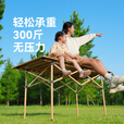 原始人（The Primitive）户外折叠桌椅便携蛋卷桌露营桌椅便携野餐桌子野营用品装备套装 木色【加长桌】+克米特椅*6