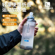 HIKEMAN憨客户外软水壶登山徒步可折叠水袋500ml运动越野跑步骑行TPU水瓶 磨砂灰-500ML