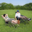 Naturehike挪客暮望T05J连桌休闲躺椅 可坐可躺四档调节折叠午休床午睡陪护 卡其色/配收纳袋