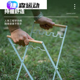 钻后户外露营折叠垃圾架收纳架家用厨房金属垃圾桶垃圾袋支架烧烤支架 架黑色