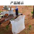 随灿 户外折叠桌面垃圾挂架露营不锈钢野炊烧烤环保便携加厚垃圾袋架 银色-桌面垃圾挂架