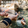 HIKEMAN憨客户外软水壶登山徒步可折叠水袋500ml运动越野跑步骑行TPU水瓶 磨砂灰-500ML