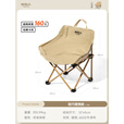 原始人户外折叠椅月亮椅旅行露营椅子沙滩折叠凳便携式钓鱼椅桌椅装备 儿童轻巧款卡其-轻量易收纳