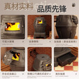 欧乐奇柴火取暖炉冬天家用室内采暖炉农村无烟柴煤两用炭火炉网红烤火炉 【铸铁可通炕】大号特厚款+配件