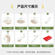 塔夫曼一次性餐具稻壳碗筷套装食品级家用加厚饭碗耐高温户外露营一次用 【商家推荐】碗碟筷勺杯8件套1包（10人用）
