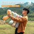 HIKEMAN憨客户外记忆棉枕露营便携护颈枕头旅行自充气高回弹静音睡眠神器 【抹茶绿】深睡护颈记忆棉