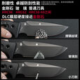 汉道洛克户外生存刀DC53钢DLC膜层锋利高硬度露营防身战术刀 DLC哑光版