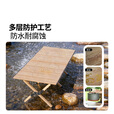 牧高笛（MOBIGARDEN）山涧蛋卷桌 户外露营便携式餐桌轻量可折叠铝合金蛋卷桌 【四人/家庭桌椅套装】曜石黑L